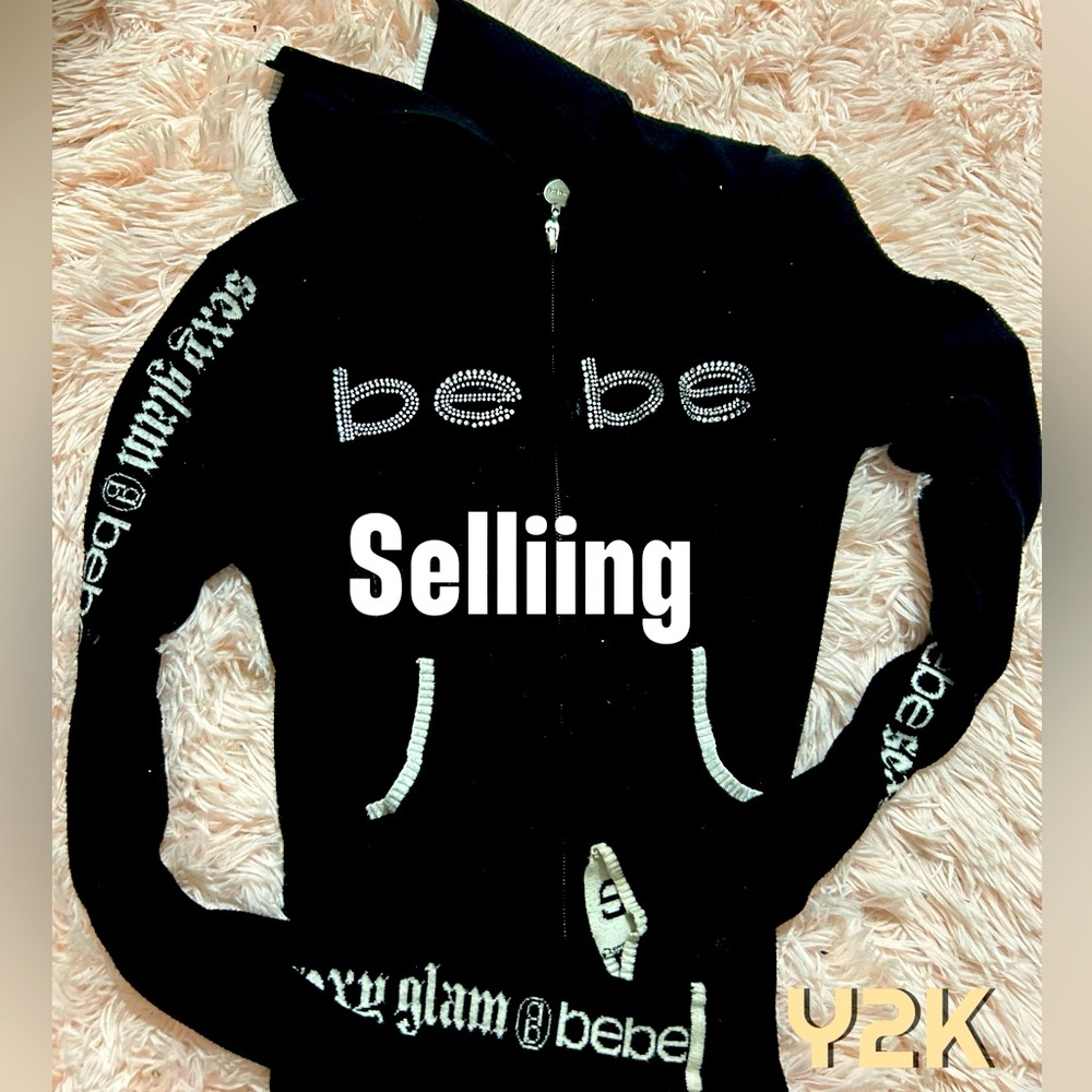 Cute Bebe y2k original zip up rindstone jacket